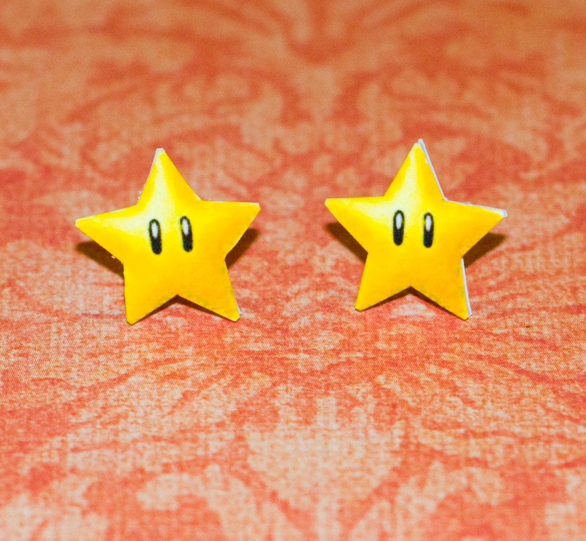 Mario Star Earrings