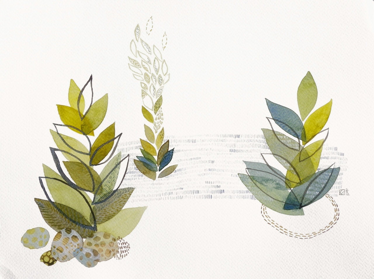 desert garden 2 (original watercolor)