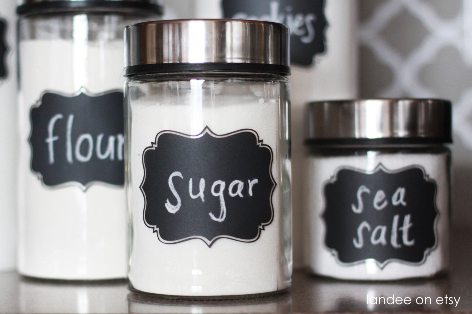 Chalkboard Labels-- set of 10, fancy frame shape, organization