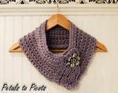 Immediate Download - Pretty Cowl / Scarflette Crochet Pattern