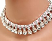 Bridal Necklace Bridal Rhinestone Wedding Necklace Bridesmaids Necklace - Soft Pink Il_170x135