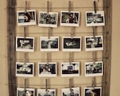 Mini Clothespins and Wire or Twine Hanging Picture Frame - 8x10 / 11x14 / 12x12
