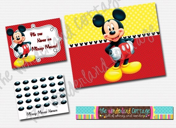 Mickey Mouse Pin The Nose On Mickey Game By TheWonderlandCottage mickey-mouse-pin-the-nose-on-mickey-game-by-thewonderlandcottage