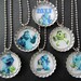 Monster University Bottle Cap Party favors (6) / add more for 2 dollars each / Your choice of images