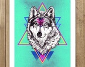 Wild Wolf A4 Poster