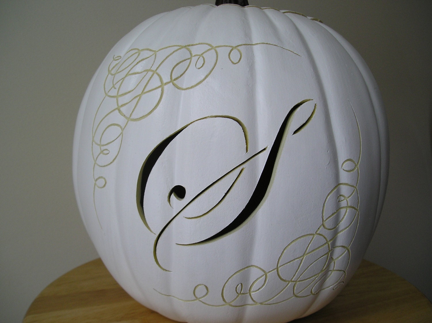Custom Carved Pumpkin for Weddings and Fall Decorating
