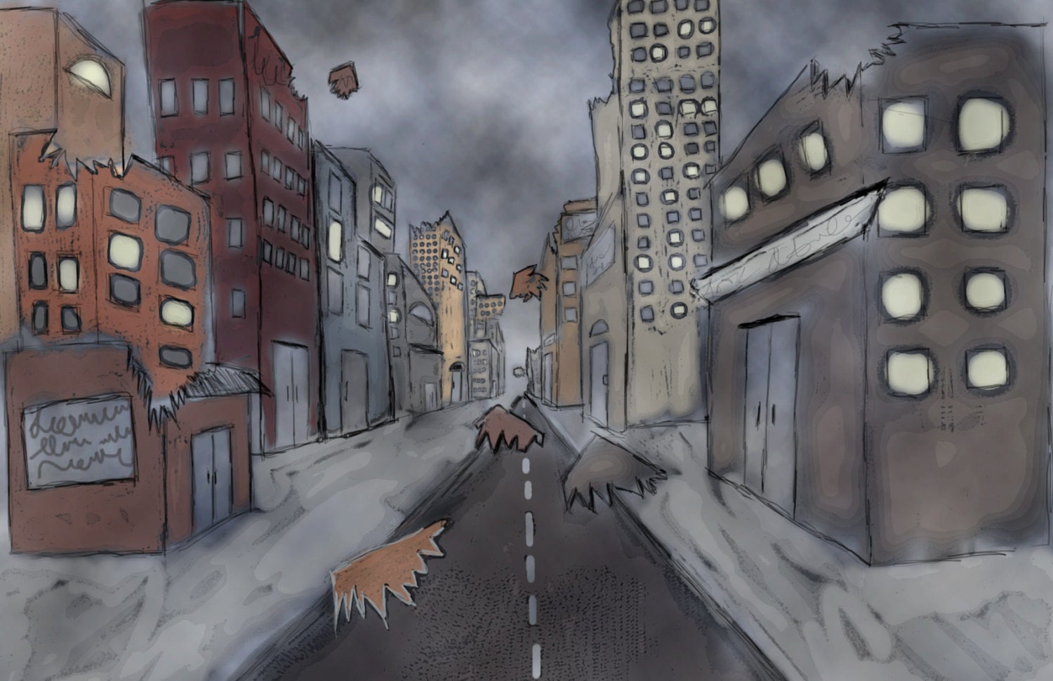 City Illustration Print