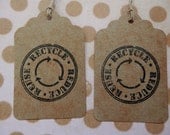 5 HANDMADE Tags  "Recycle-Reduce-Reuse"