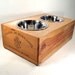 Elevated Dog Feeder - Wine Box Raised Bowls