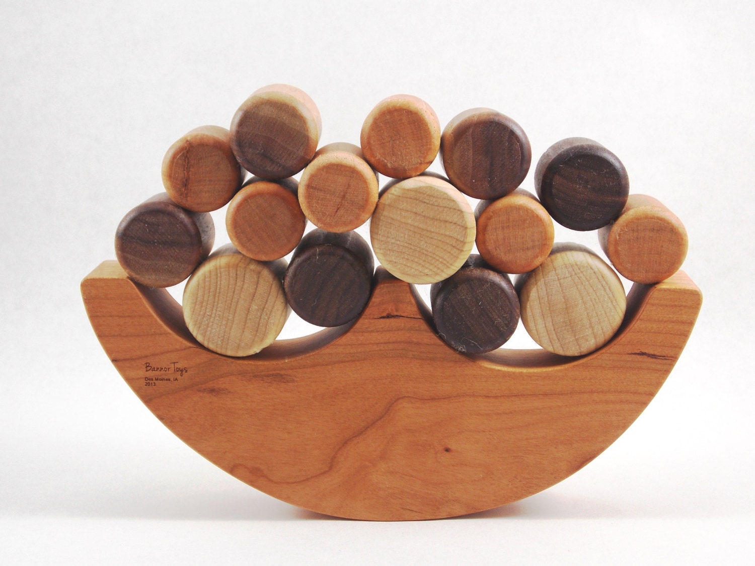 Wooden Balancing Toy Game by Bannor Toys - Balancing Wooden Stacker