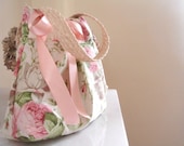 Large floral bag Shabby chic tote bag Country themed large bag Unique gift for her Handmade one of a kind