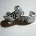 Ear Cuff, Hand Hammered Aluminum with Chinese Happiness Symbol