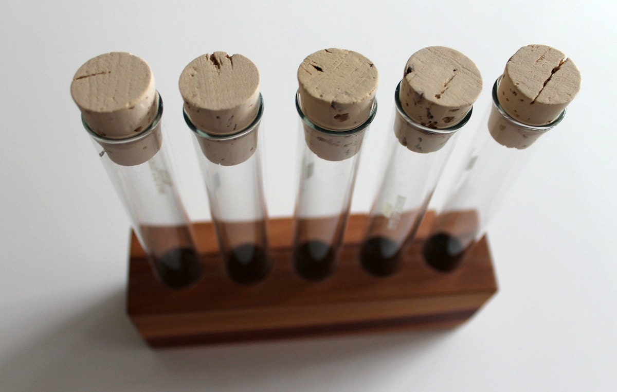 Test Tube Spice Rack - Salvaged Pacific Madrone - Limited Edition