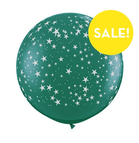SALE - Confetti Balloon Revealer for Gender Reveal Parties - Emerald Star design
