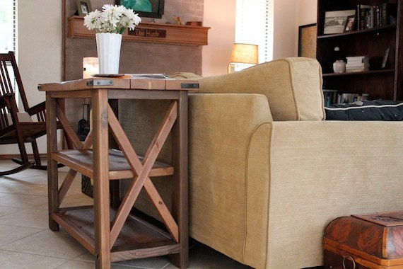 medium rustic FARMHOUSE TABLE 38x15x29 - Rustic country home decor