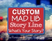 Custom MAD LIB Story Line - Tell YOUR Story in a Hilariously Funny Way - Weddings, Baby Showers, & More