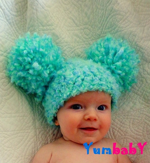 Easter Hats Pom Pom Hat Baby Girl Hat Crochet Baby Girl Hats Newborn Photography Props Hats Photo prop Baby Girl Hats