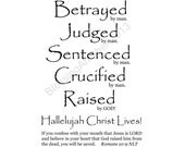Scripture Art Print Word Art Easter Hope God Jesus Christ Raised Romans 10:9 Christian Home Decor 8 x 10