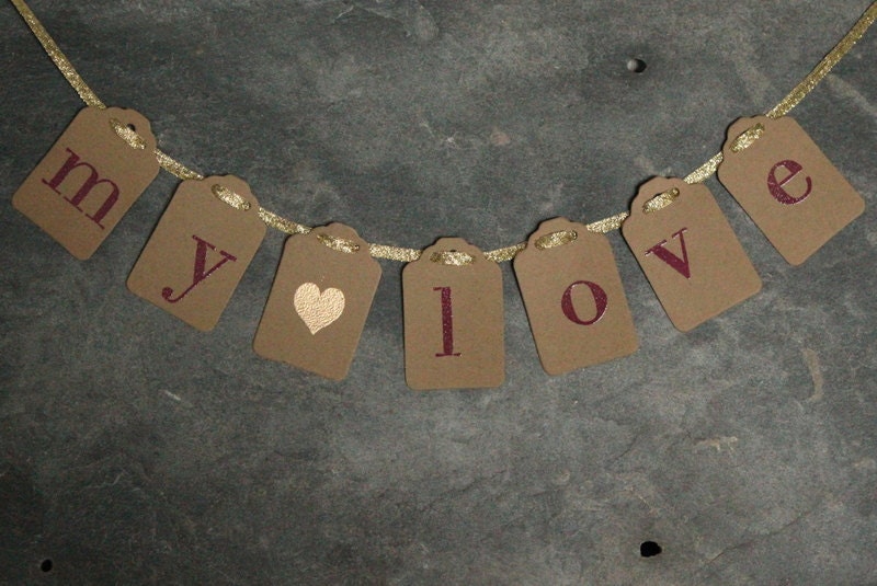 Kraft Tag "my love" Banner