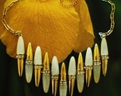 Gold Bullet Crystal Necklace