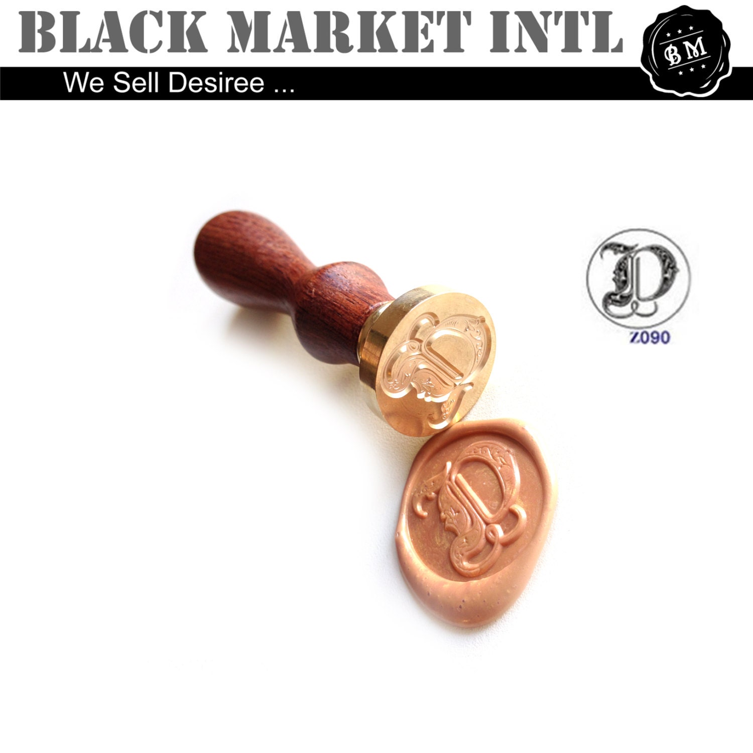 Wax Seal Stamp, custom seal wax gothic font set STP-GOT