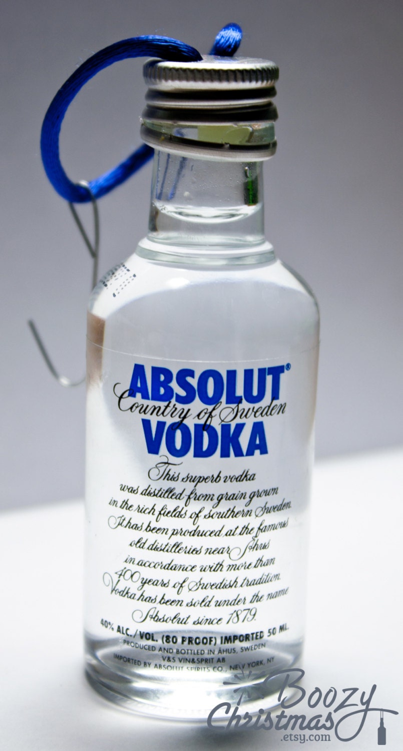 Absolut Christmas Ornament-- Absolut Vodka Themed Christmas Tree Ornament.