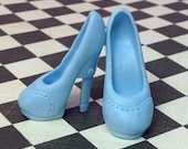 Light Blue Chunky Heel Monster High Shoes for Dolls - Dollicious Customs