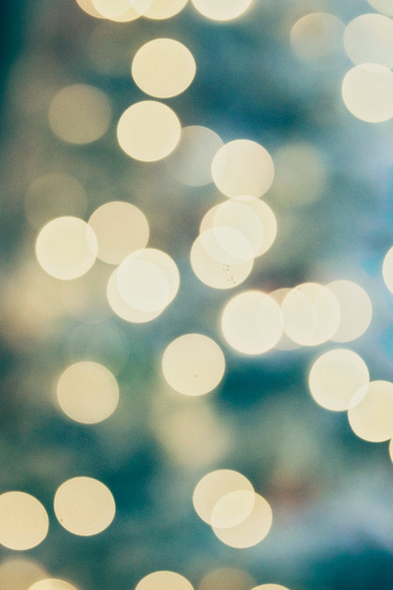 Blue and Yellow Bokeh Lights - 8x10 photograph - Bokeh Photo - fine art print - dreamy photography - surreal whimsical art