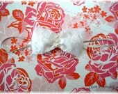 Pure Sweetness- Sweet Baptism Headband- White Lace Bow with White Pearls-Bow Headband-Petite Headband-Lace Bow-Newborn-Baby