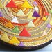 Hand Embroidered Colorful Wall Art - Triangles, home decor, , hoop wall art, custom work available