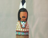 Story Teller Native American Indian 12" faceless primitive doll folk art gift