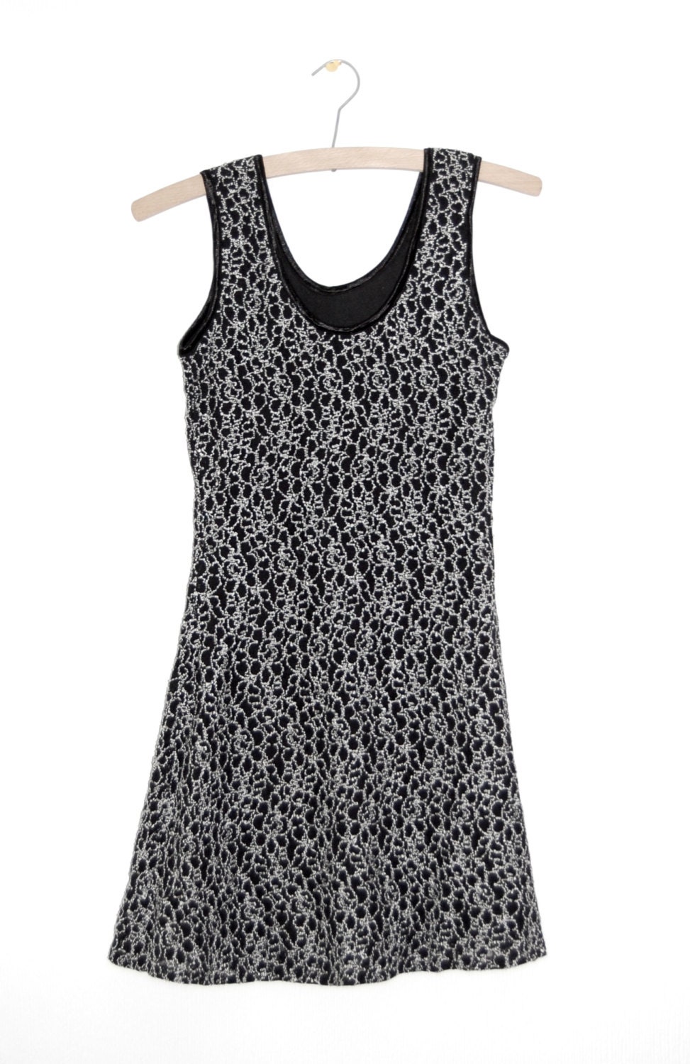 New Vintage 90s Grunge Goth Preppy Black And White Summer Dress. Small And Short.