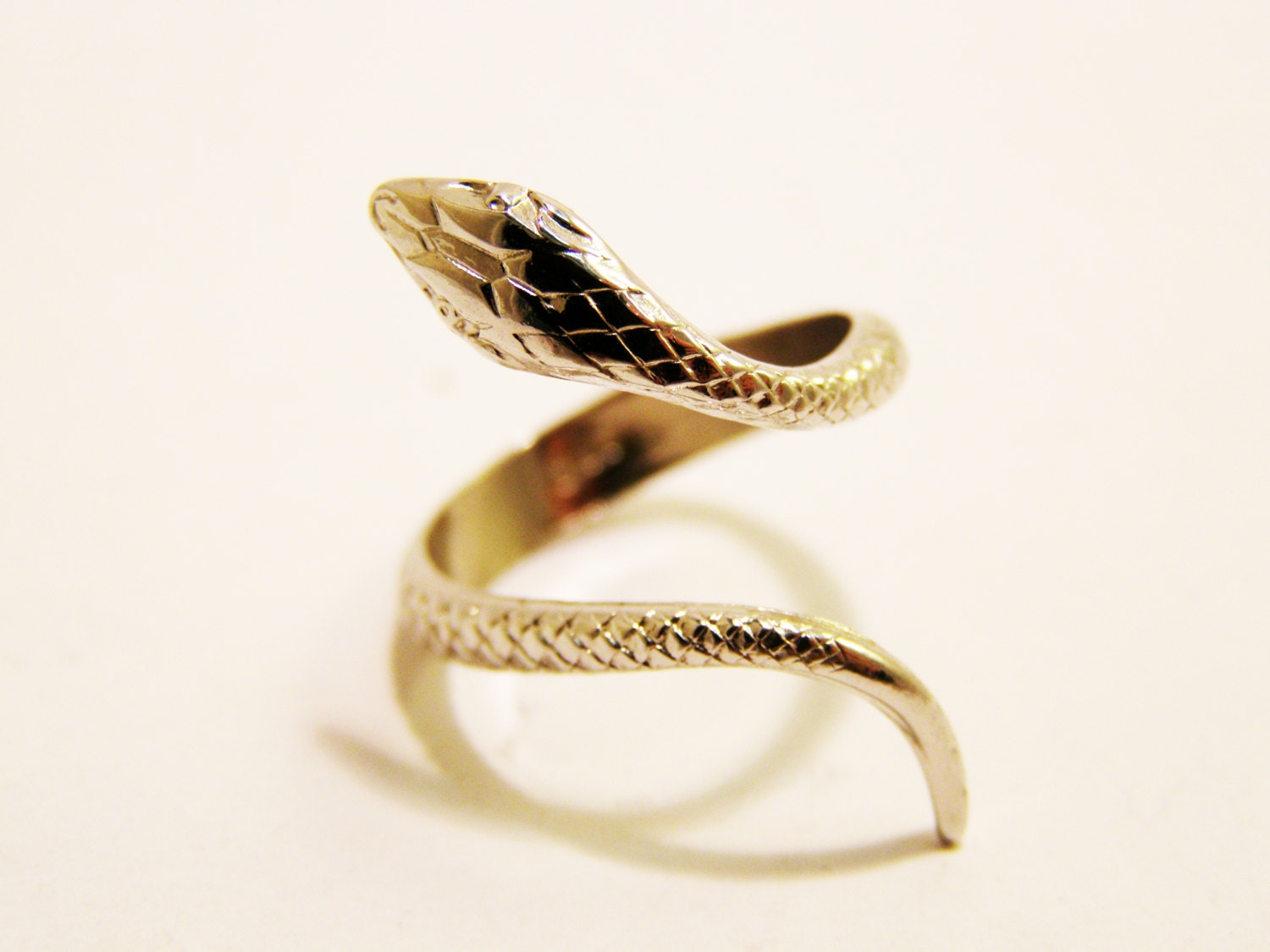 Vintage Napier Silver Dainty Snake Wrap Ring Size 7