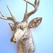 Faux Taxidermy Deer Head wall mount in GOLD