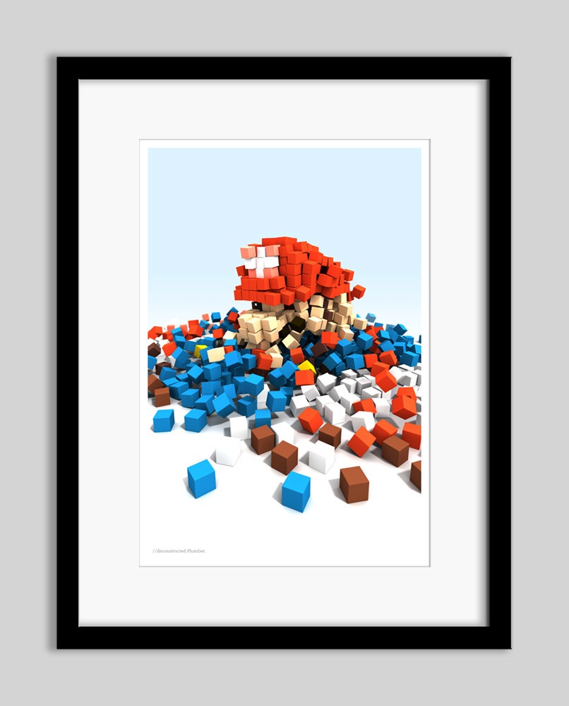 Mario Inspired 13x19 Inch Graphic Print