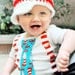 Dr Seuss Cat in the Hat Boys Tie Onesie with Suspenders and crocheted hat -  or pick your own
