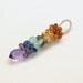Balance 7 Chakra Rainbow Gemstone Energy Reiki Wand Argentium Sterling