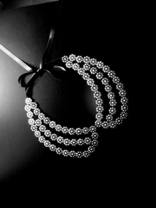 FREE SHIPPING :) Handmade silver collar necklace