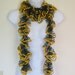RUFFLE SCARF in Green and Yellow.  Summer Scarf. Green Bay Packer/Oregon Duck Scarf.