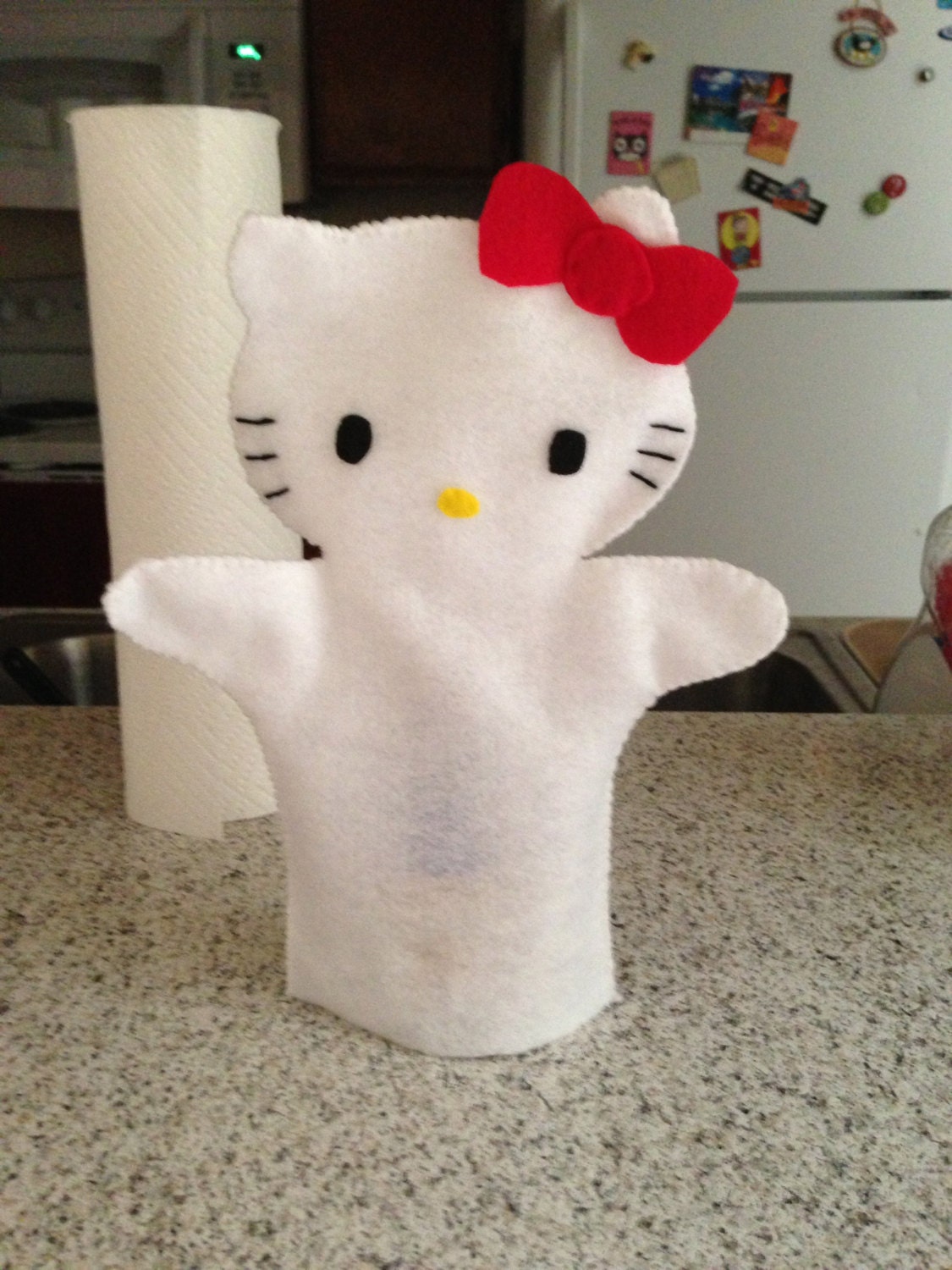 Hello Kitty felt hand puppet