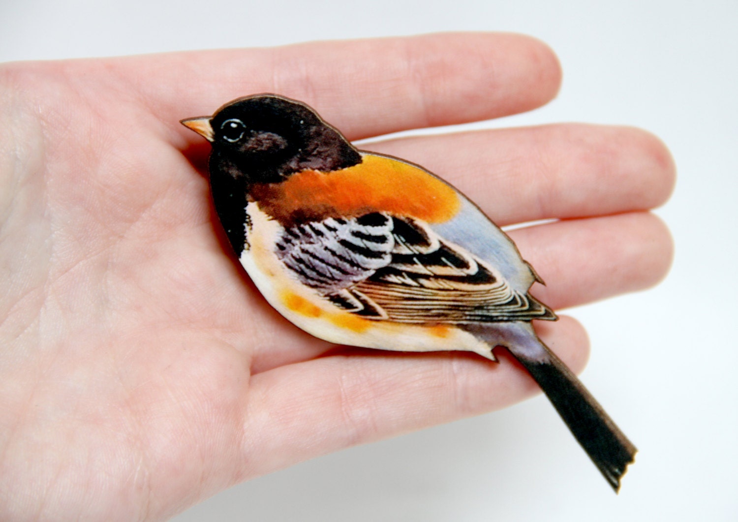 Bird Wooden Brooch