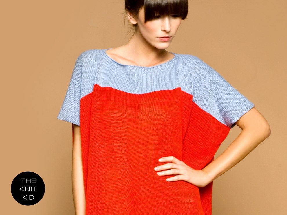 knitted dress red bleu merino THE KNIT KID light grey blue wool knitdress theknitkid