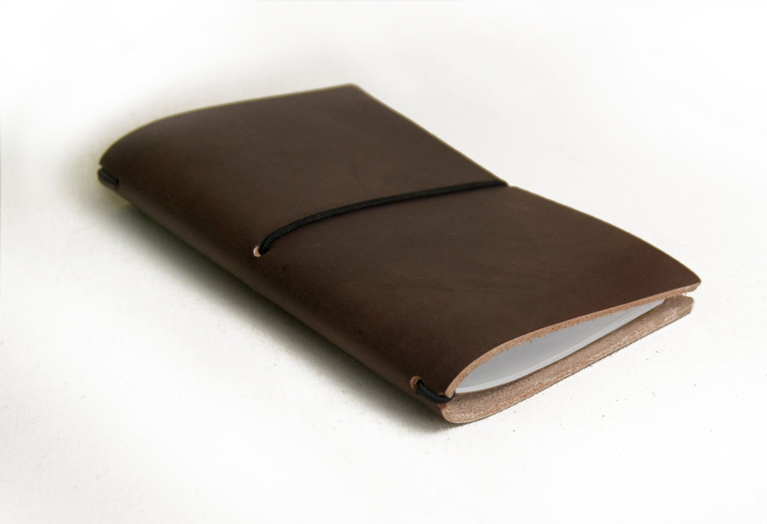 Leather Notebook Cover - Top grade, Veg-tanned, Chocolate 100% Handmade
