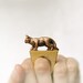 Animal wooden Ring Cuprum Cat, Copper Cat Handmade, coctail statement ring, for cat lover, cat jewelry, brown, beige