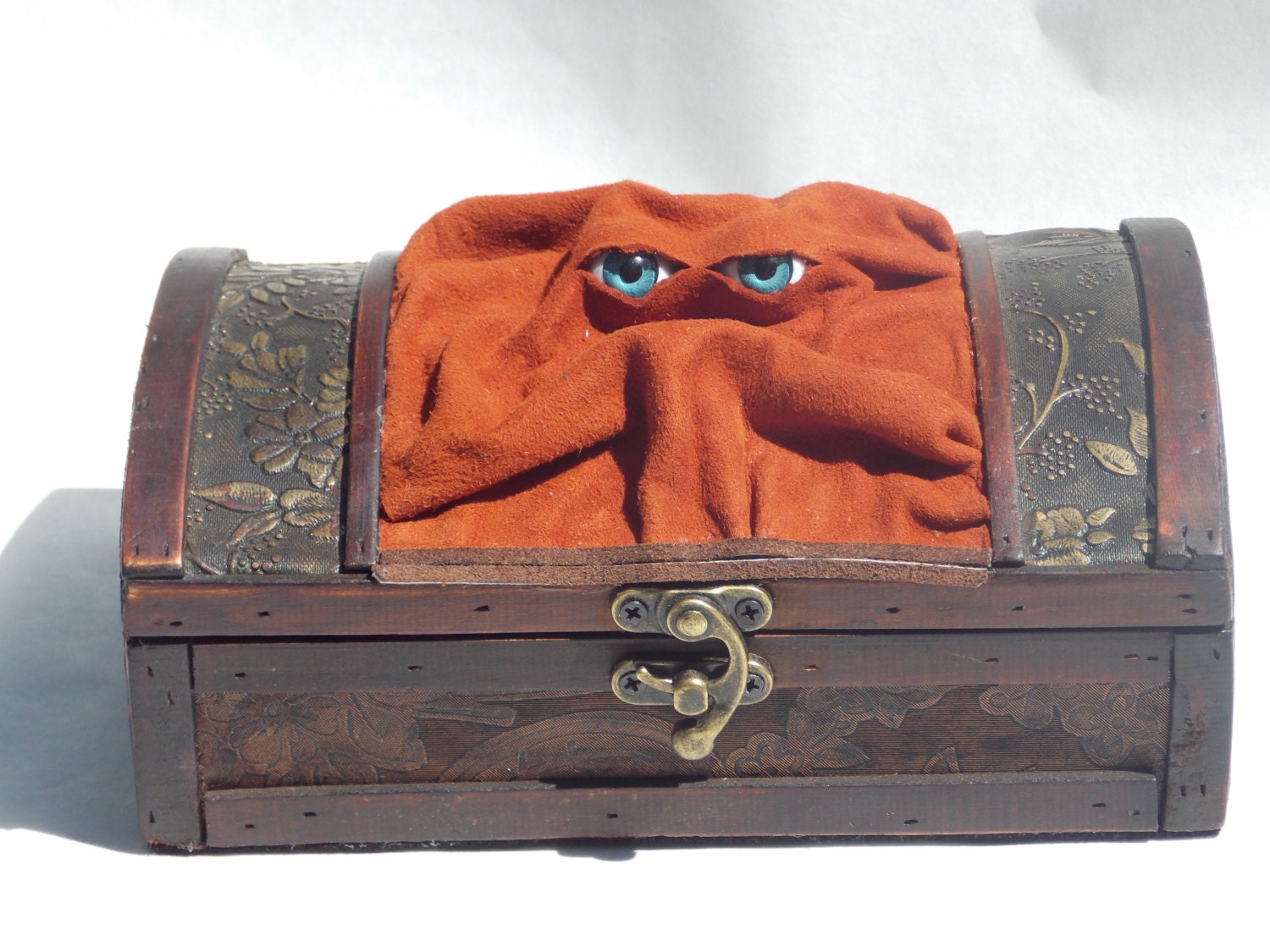 Leather Storage Desk Accessory Stash Box Treasure Chest Witch Wiccan Pagan Goth LARP