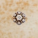 Antique Victorian Jewelry - Rose Gold Ring with Blue Enamel and Diamonds