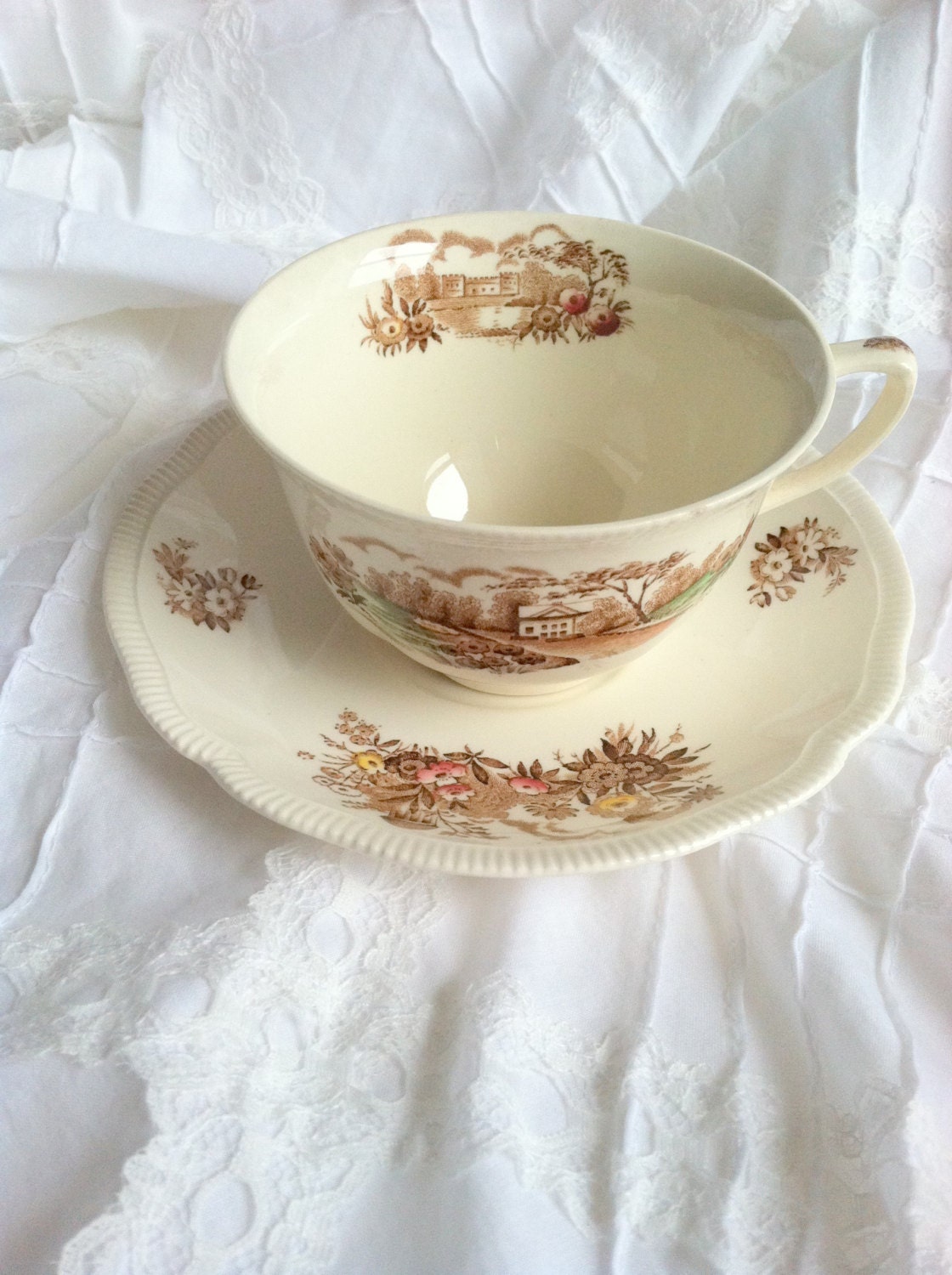 English Gardens JohnsonBros England Tea Cup and Saucer