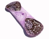 Organic Bamboo Velour cloth menstrual pad, lilac bloom