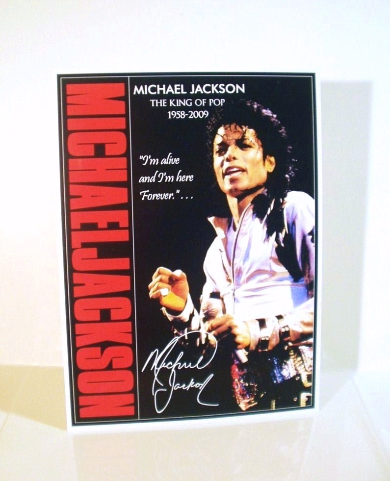 Michael Jackson " MICHAEL JACKSON" Memorial Stand-Up Display