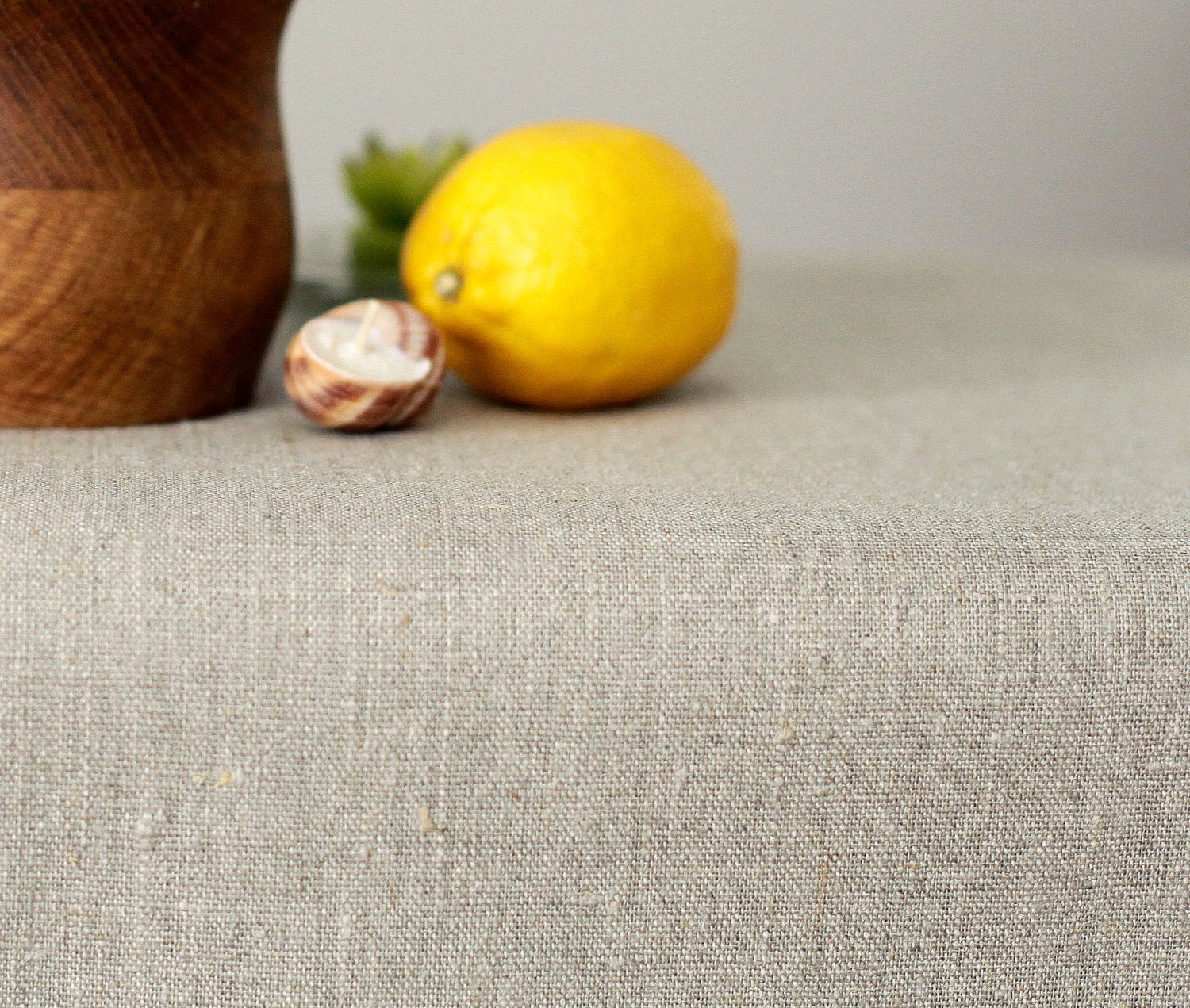 6 Linen tablecloths - gray - table linens - 57x57 inch size
